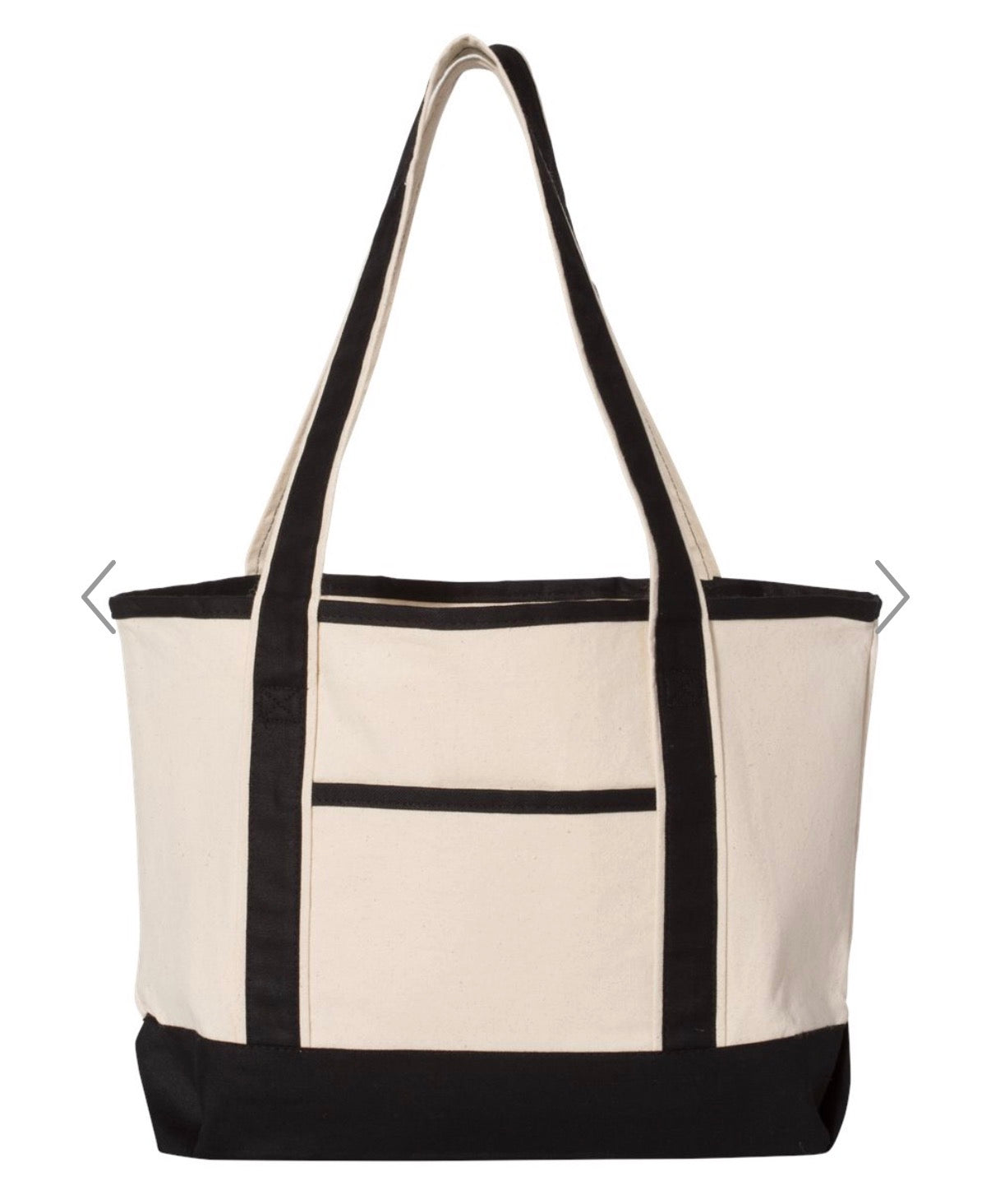 Custom initial canvas tote