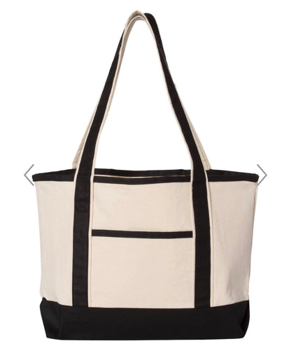 Custom initial canvas tote