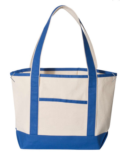 Custom initial canvas tote