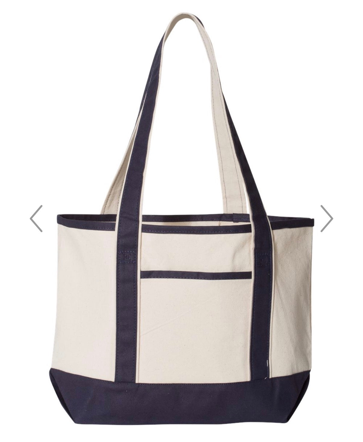 Custom initial canvas tote