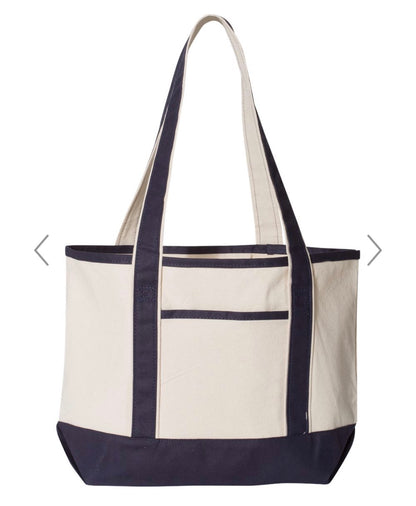 Custom initial canvas tote