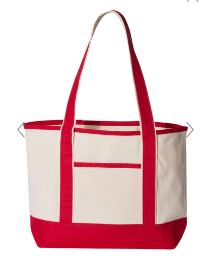 Custom initial canvas tote