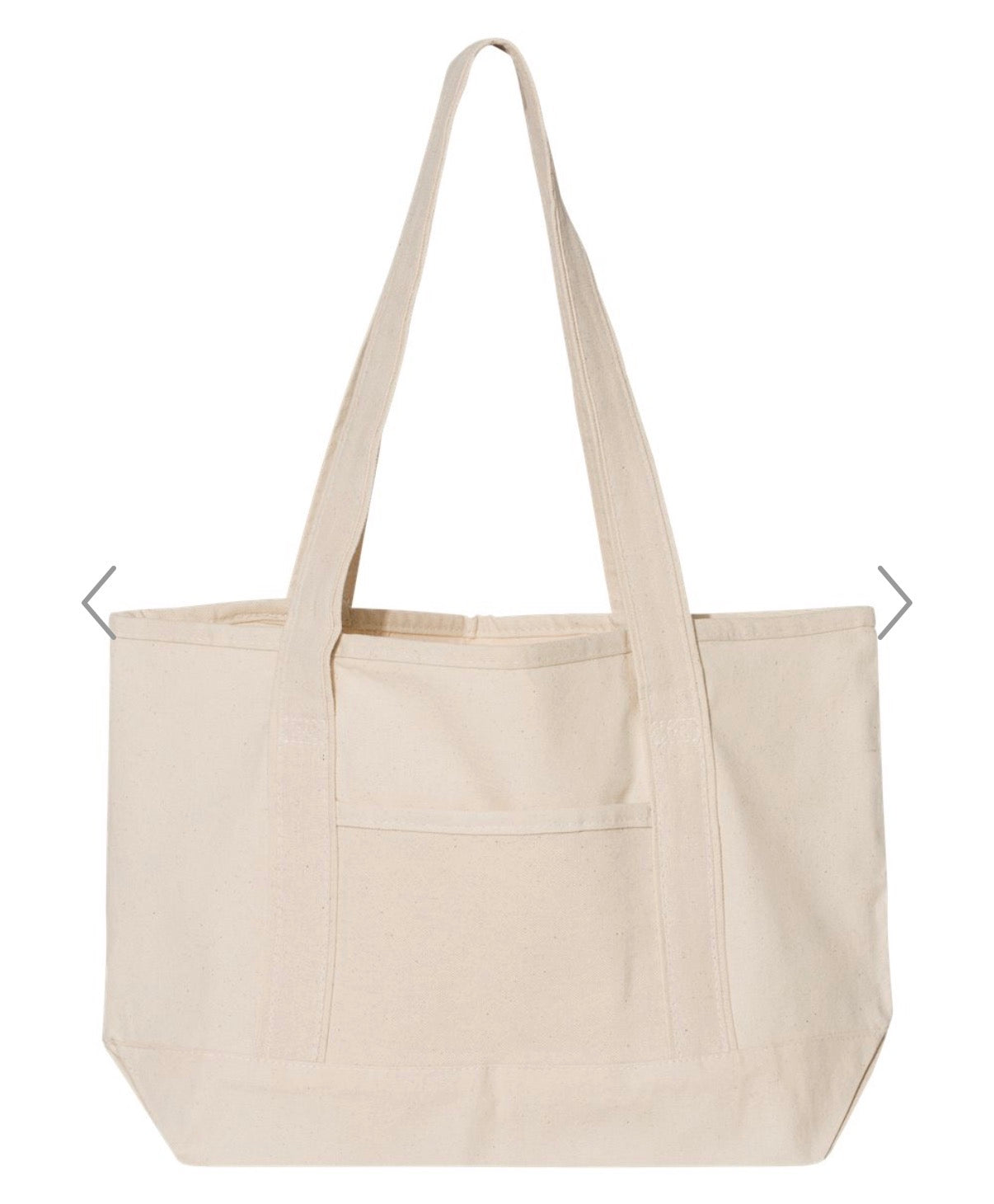 Custom initial canvas tote