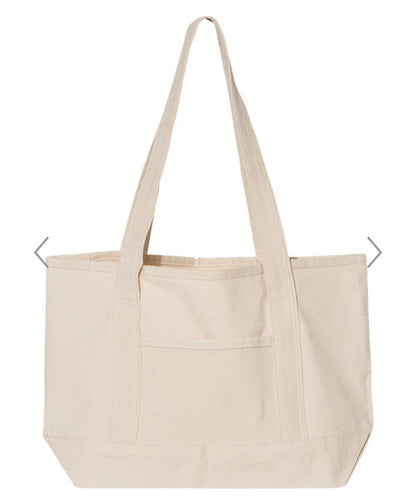 Custom initial canvas tote