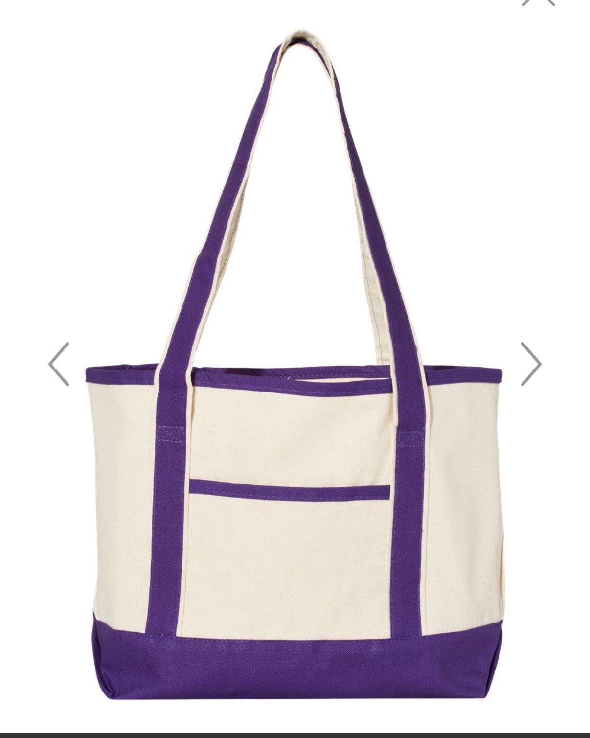 Custom initial canvas tote