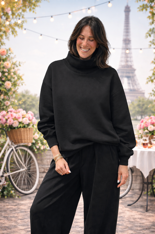 Black mockneck